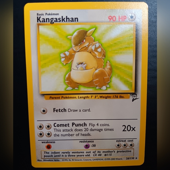 Kangaskhan Pokemon Card - Base Set 2 - 26/130 Rare Non-Holo - Picture 2 of 9